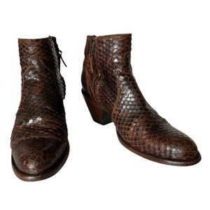 Idyllwind Brown Snake Leather Western Bootie Size 6.5